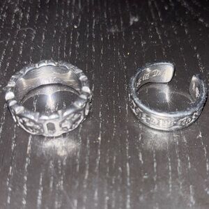 Two Chrome Hearts rings 13.5